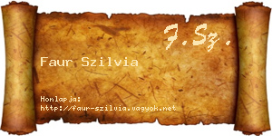 Faur Szilvia névjegykártya